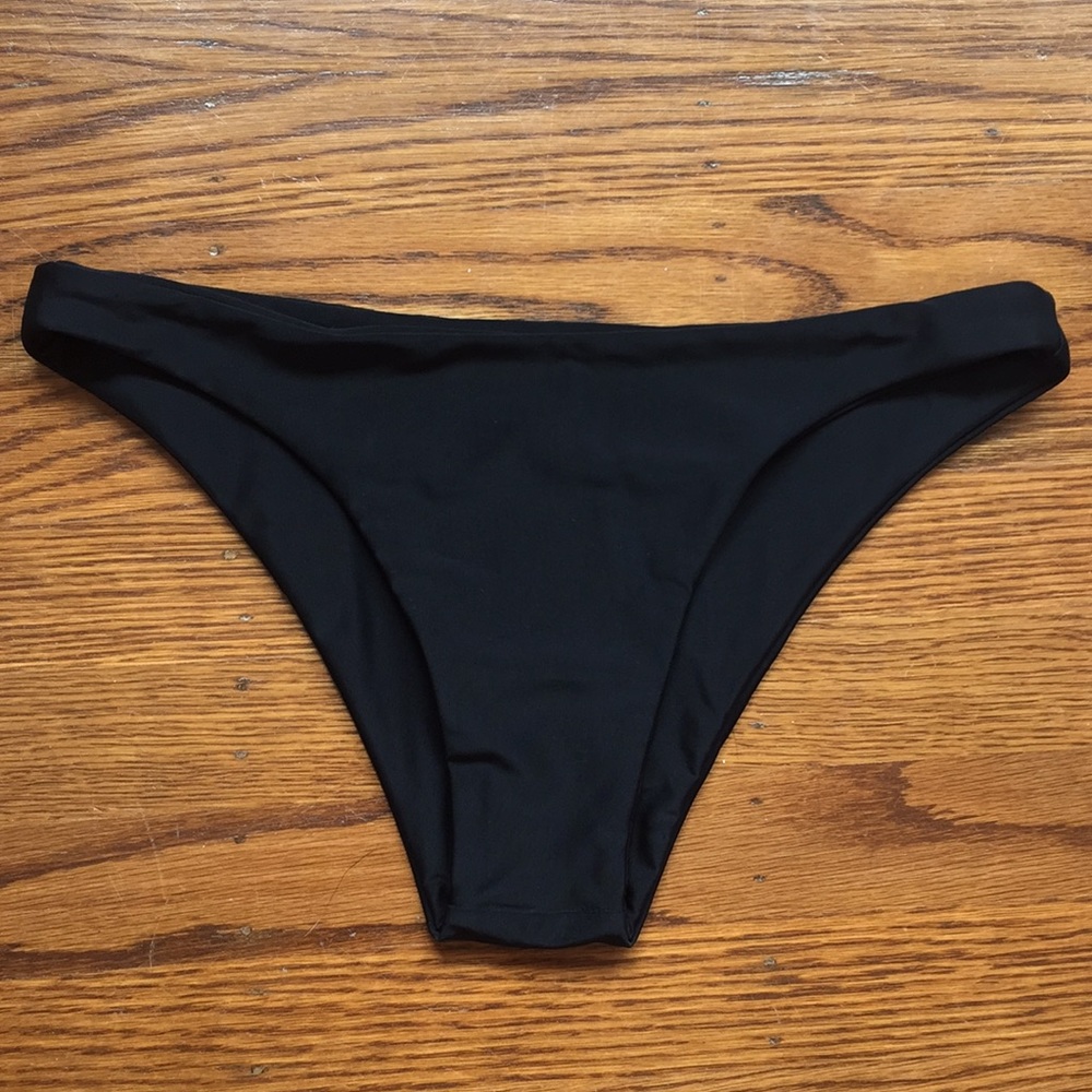 Black Semi-Cheeky Bikini Bottom